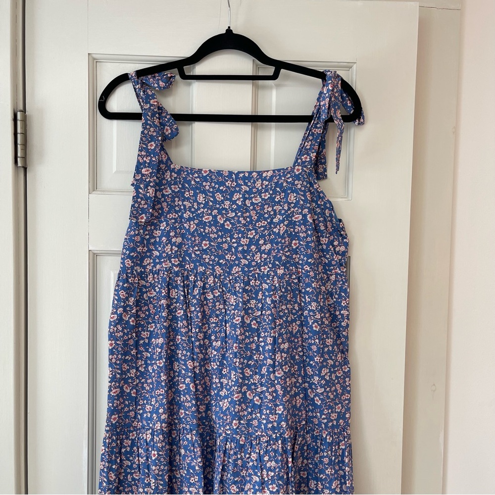 Madewell Blue Smocked Dress